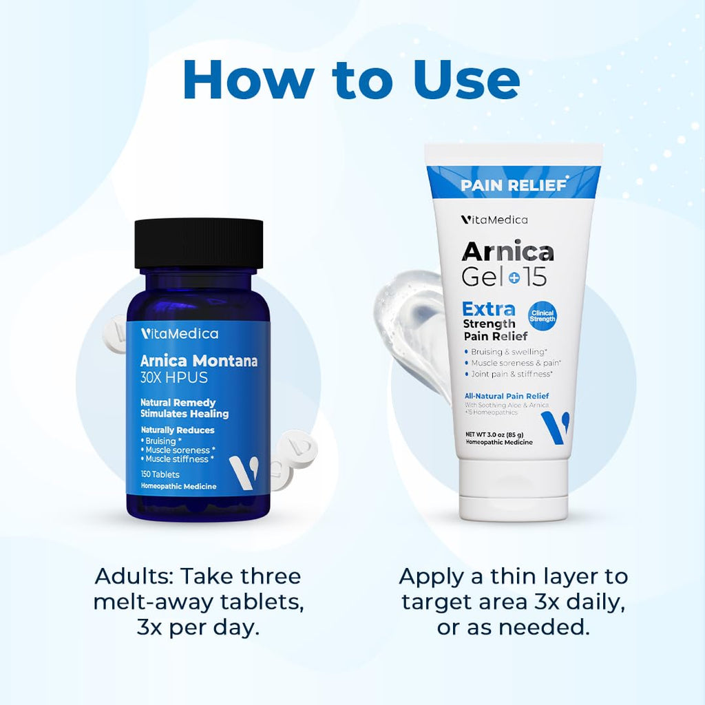 VitaMedica arnica bundle for bruising and swelling recovery