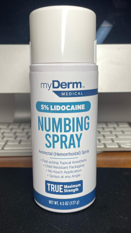 Myderm Medical numbing spray aerosol nozzle detail