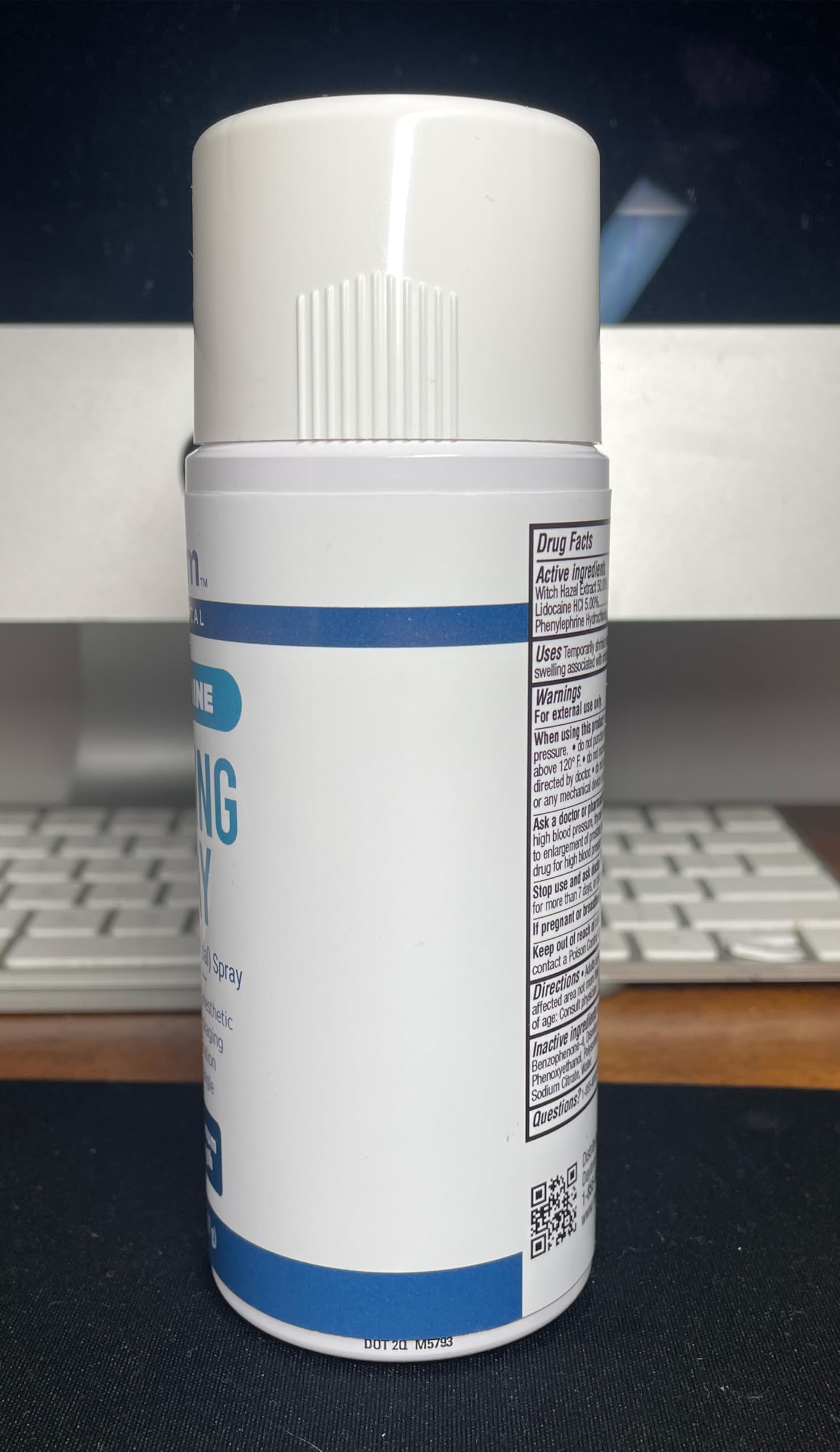 Myderm Medical 5% lidocaine spray product packaging