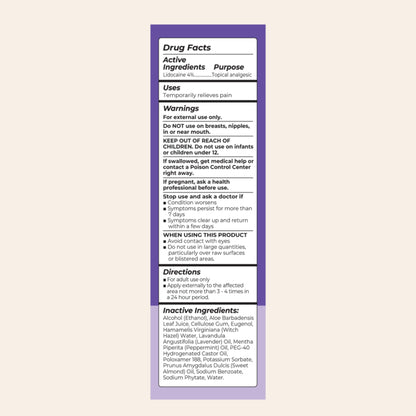 Lansinoh postpartum lidocaine spray bottle detail