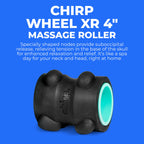 Close up of Chirp Wheel XR acupressure nodes and spinal canal