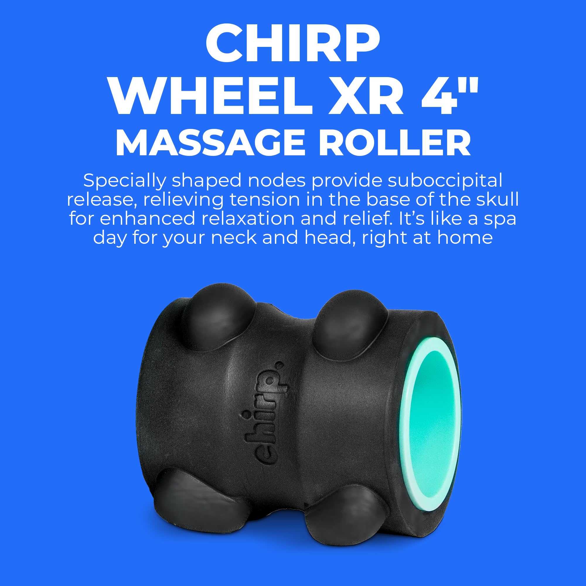 Close up of Chirp Wheel XR acupressure nodes and spinal canal