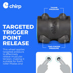 Person using Chirp Wheel XR for neck pain relief