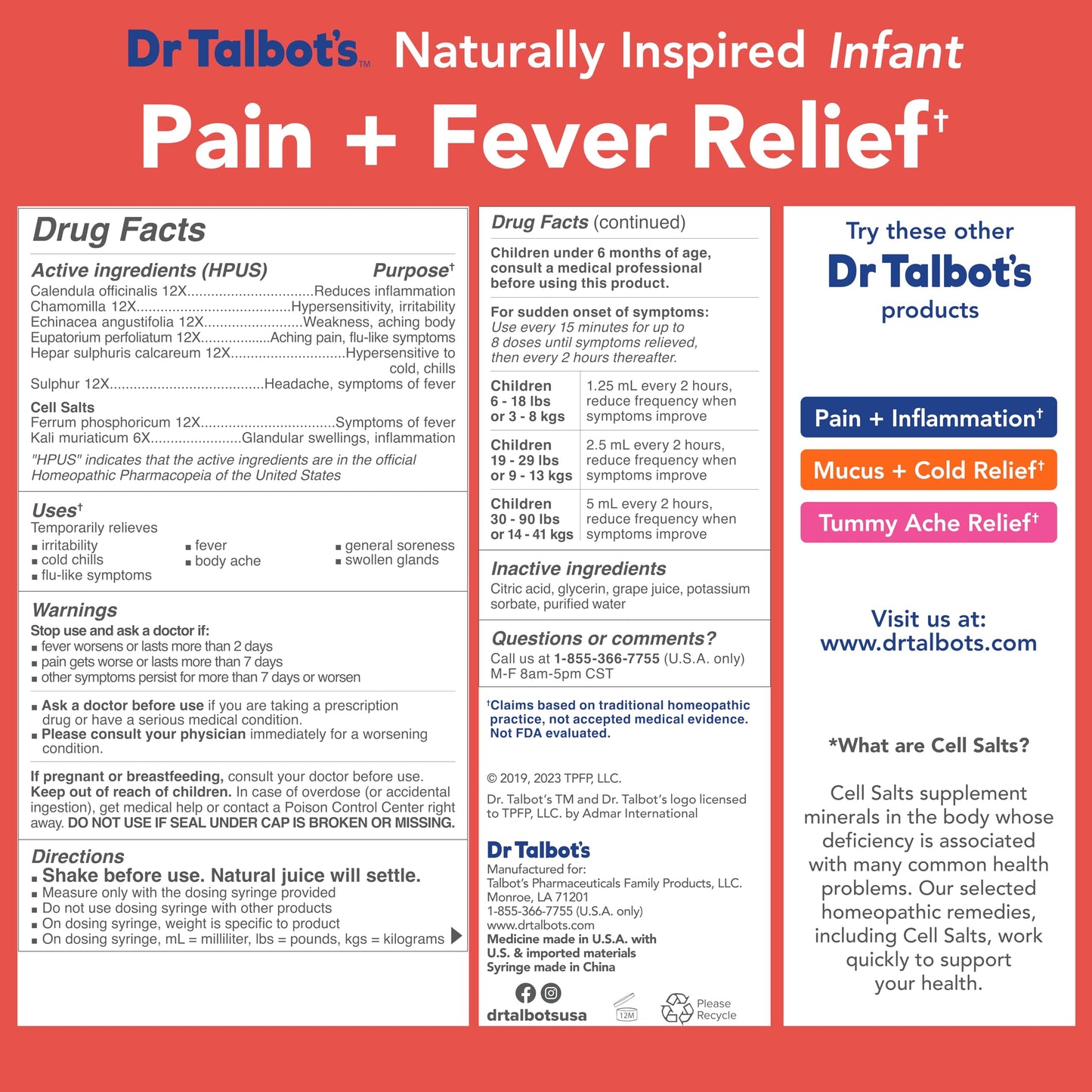 Dr. Talbot's infant medicine safety seal and cap
