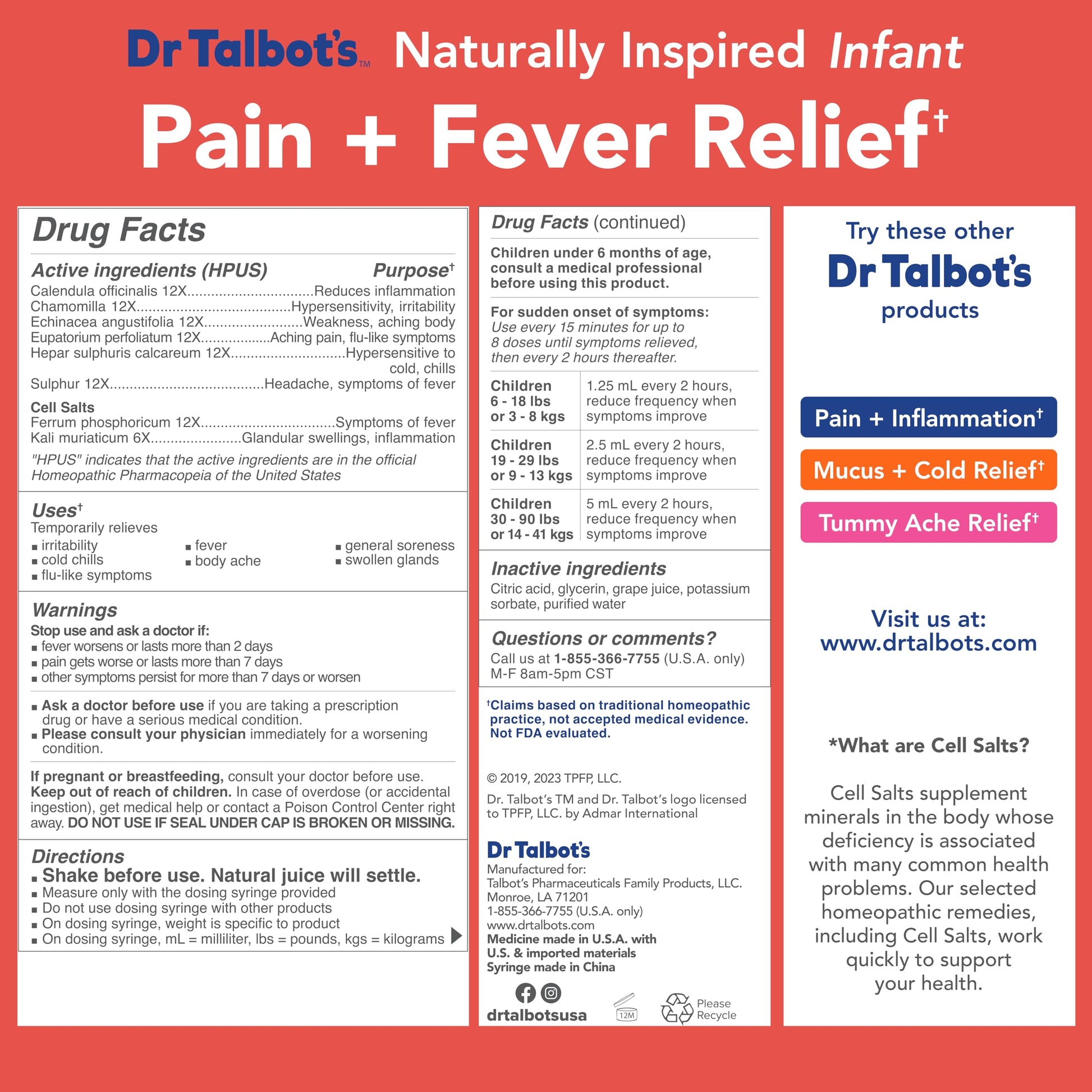 Dr. Talbot's infant medicine safety seal and cap