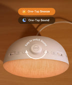 Dreamegg Sunrise 2 alarm clock unboxed with the included safe power cable and official user instructions manual