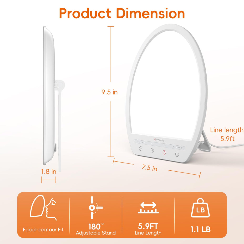 Comfytemp full spectrum daylight lamp featuring adjustable rear stand