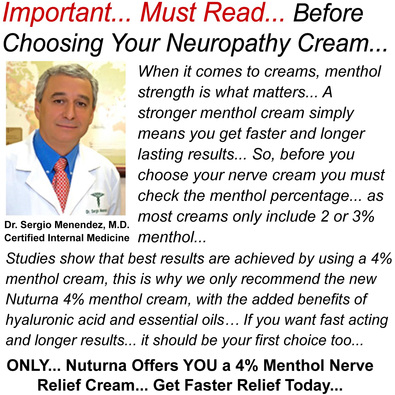 Texture of Nuturna nerve relief cream for foot and hand comfort