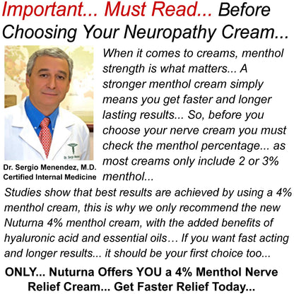 Texture of Nuturna nerve relief cream for foot and hand comfort