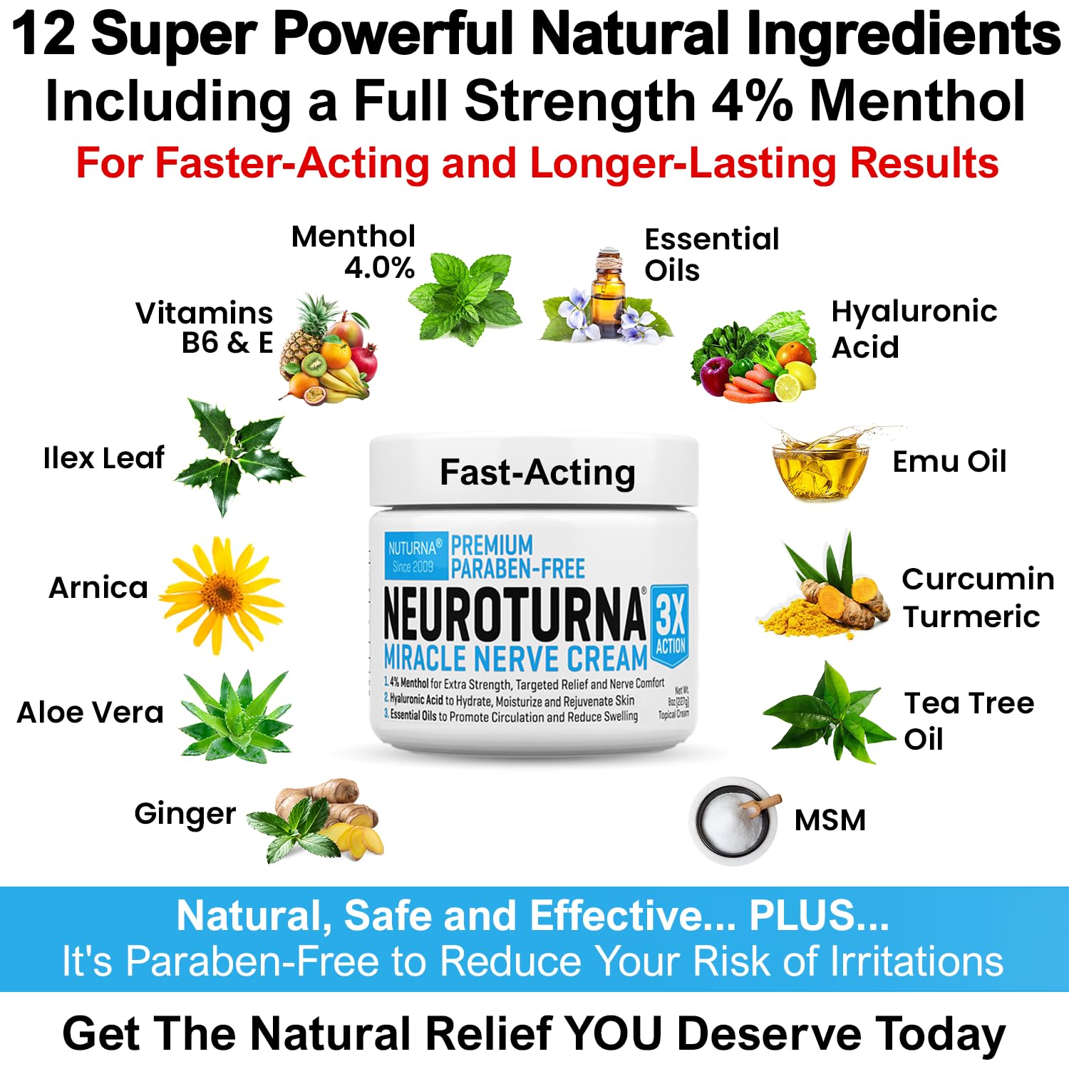 Nuturna neuropathy cream jar beside box for authentic import verification