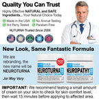 Nuturna nerve relief cream application on foot for neuropathy support