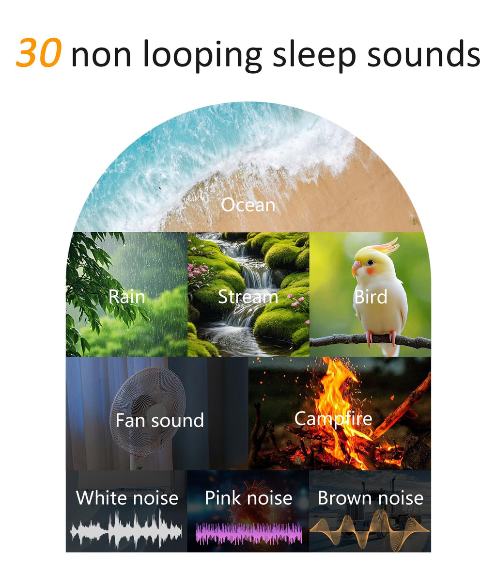 Wkzay fabric sound machine highlighting the modern digital light emitting diode clock face display