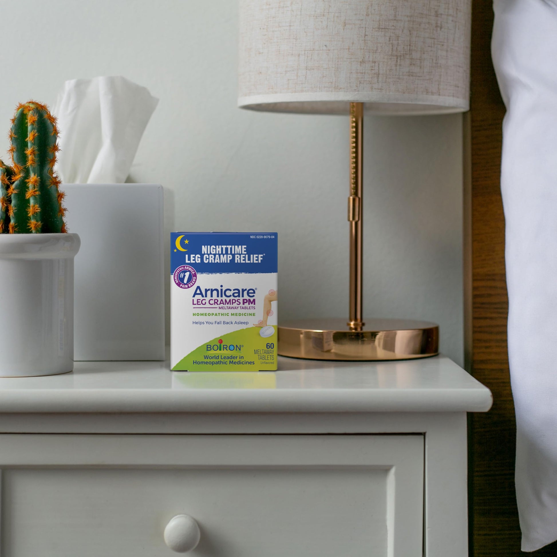 Back view of Boiron Arnicare Leg Cramps showing ingredients