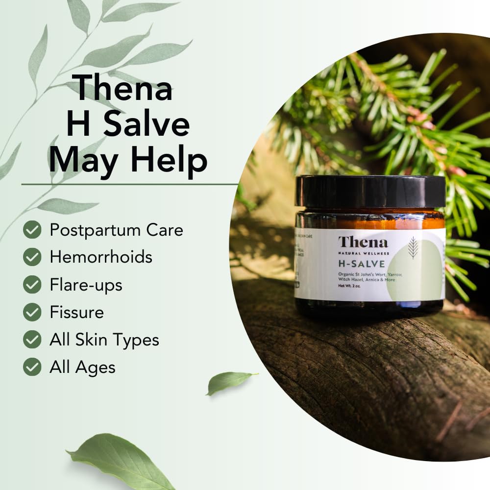 Top view of Thena Natural Wellness organic anal fissure relief ointment