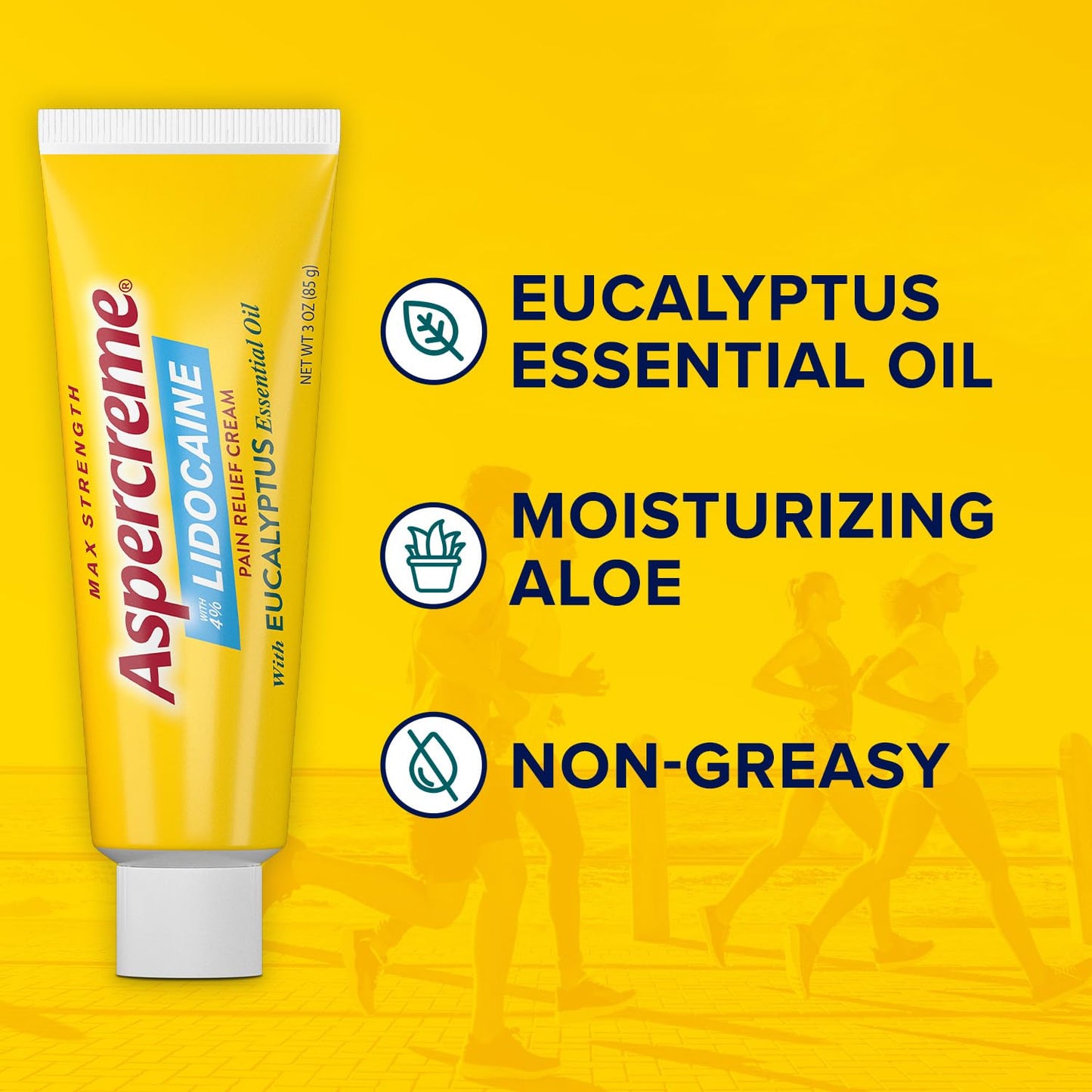 Back of Aspercreme lidocaine cream tube showing usage instructions