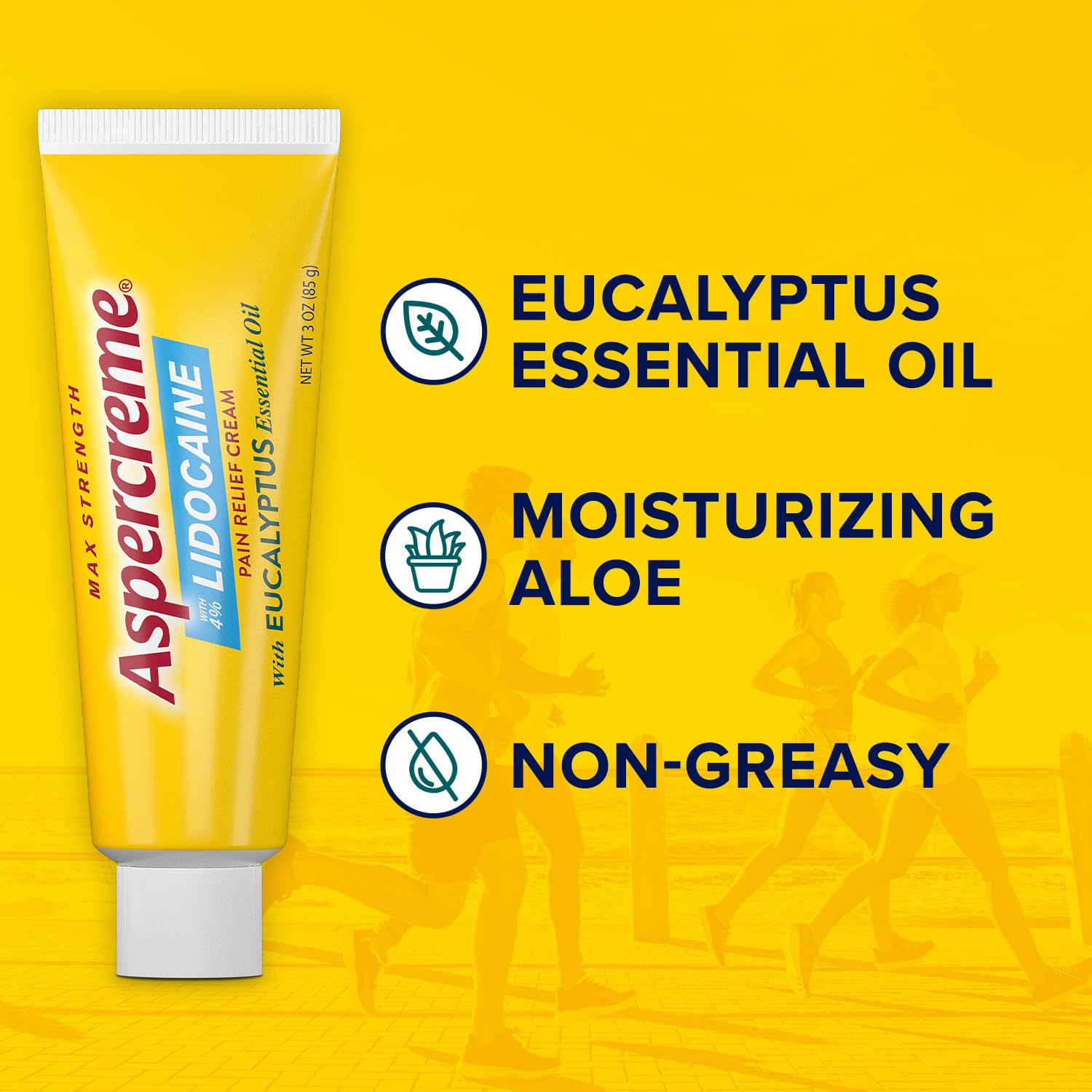 Back of Aspercreme lidocaine cream tube showing usage instructions