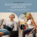 Lifepro therapy belt wrapped around waist showing LED lights