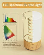 Geecent light therapy lamp set up on an office desk workspace