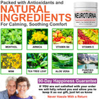 Nuturna nerve cream jar showing key ingredients like Menthol and Arnica