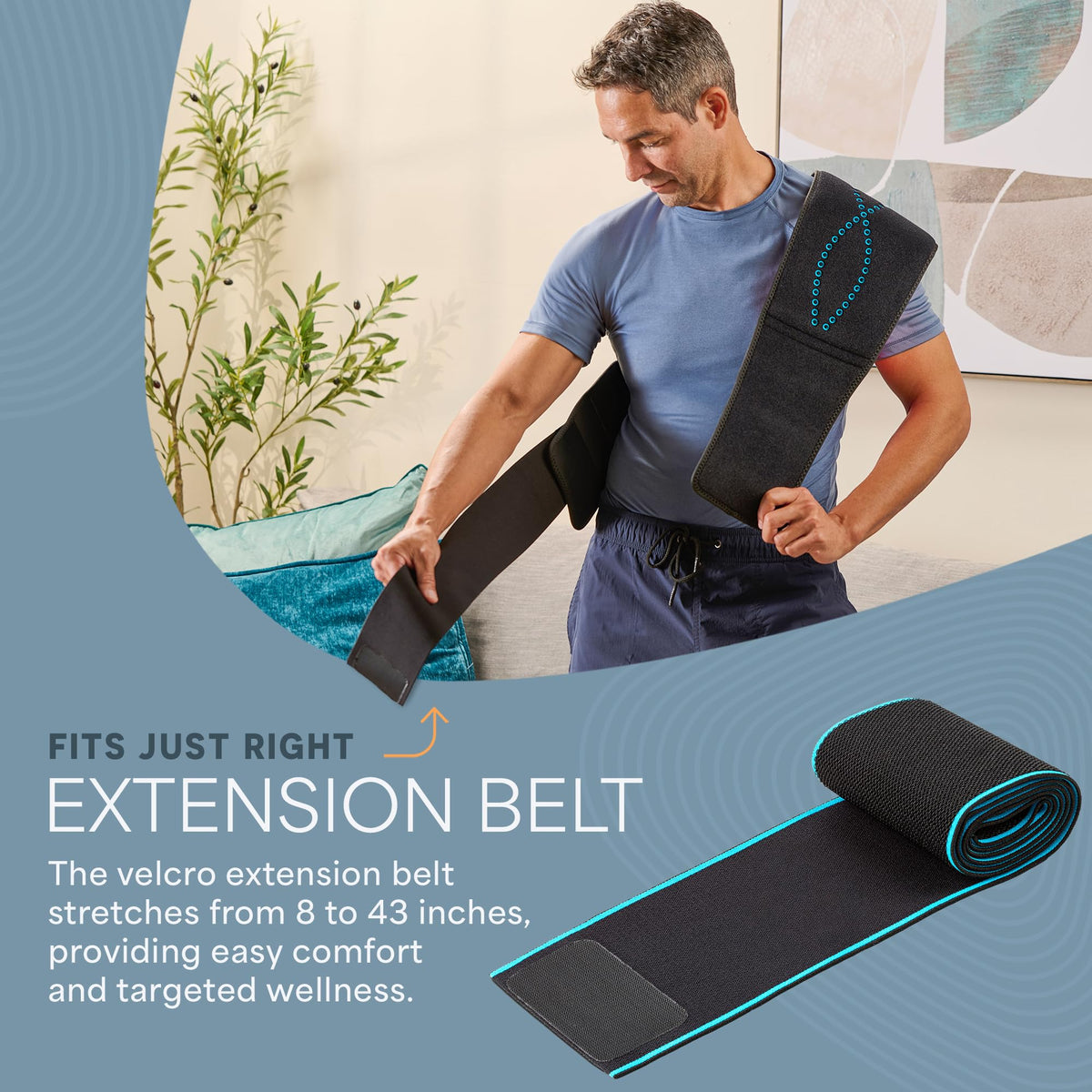 Flexible fabric material and adjustable strap of therapy wrap