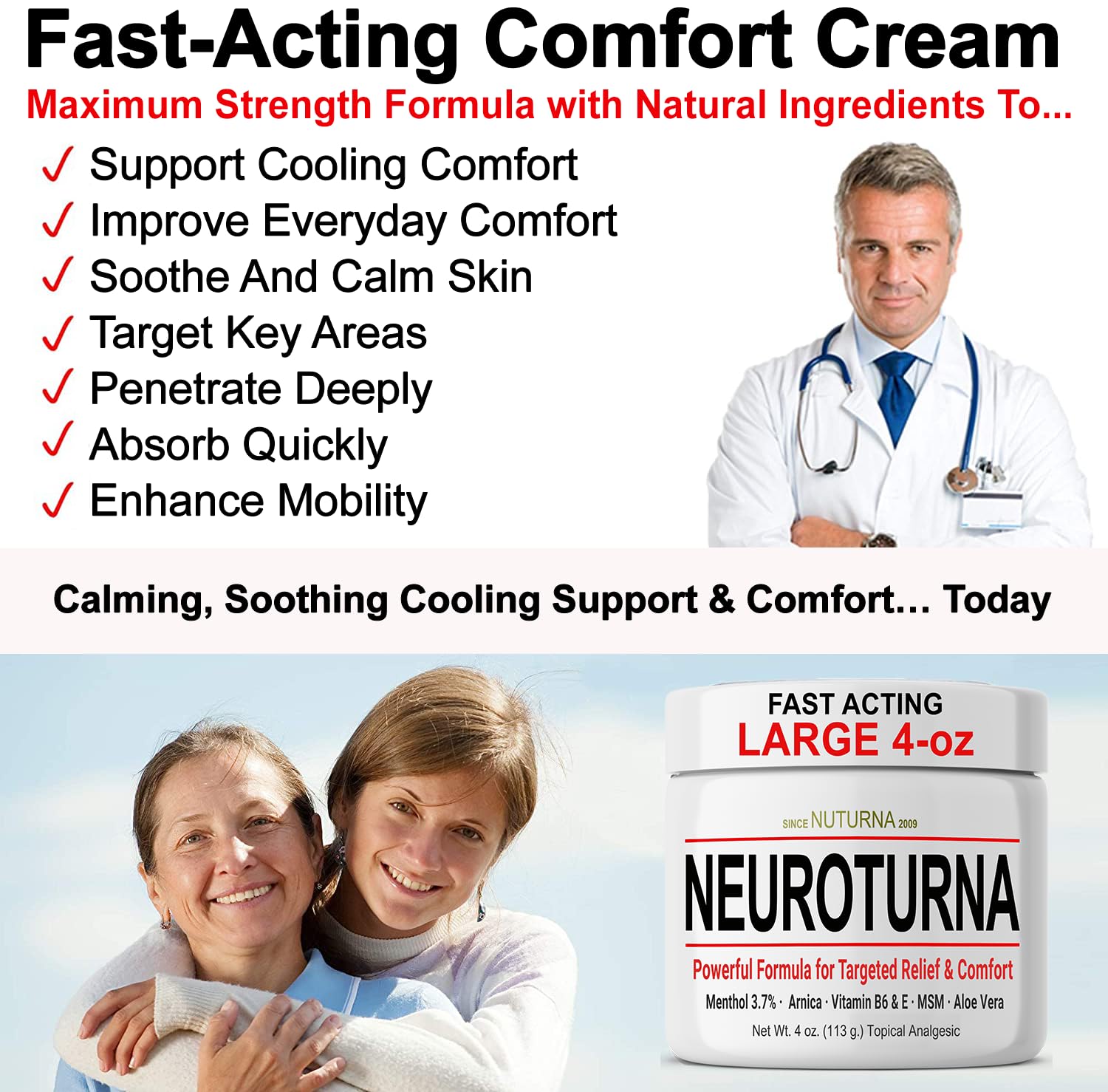Texture of Nuturna fast acting nerve relief cream
