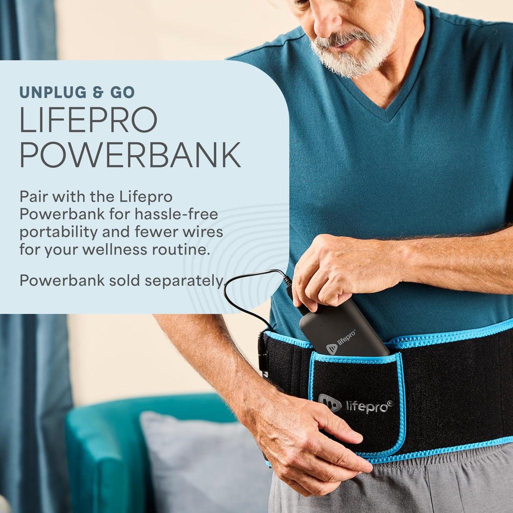 Lifepro device packed for portable travel use