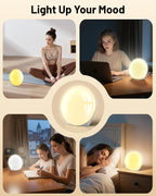 SUXIO full spectrum wellness lamp illuminated in a room setting