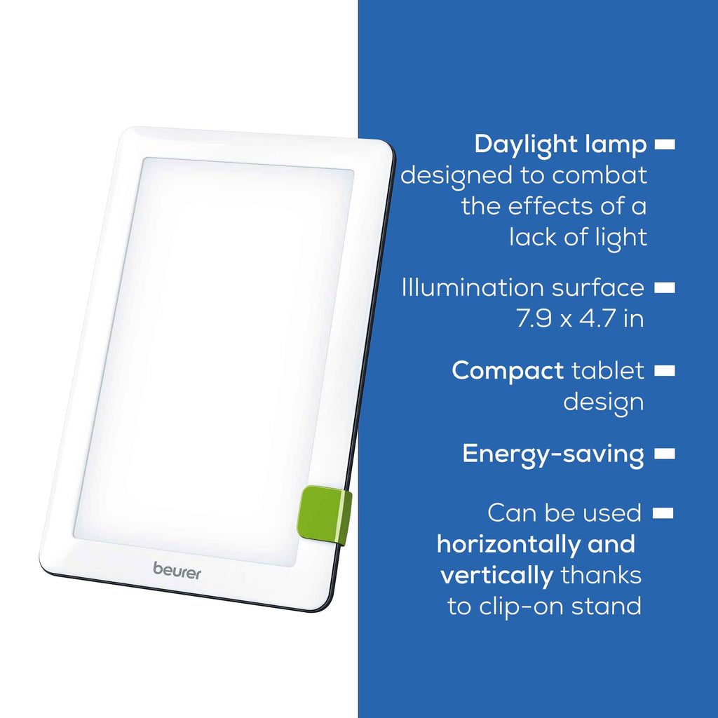 Beurer compact daylight lamp packaged in original retail box