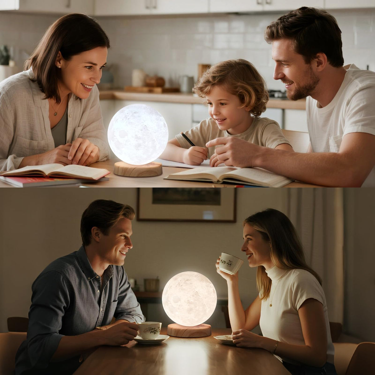 Doraubia 3D printed moon lamp packaged for retail display