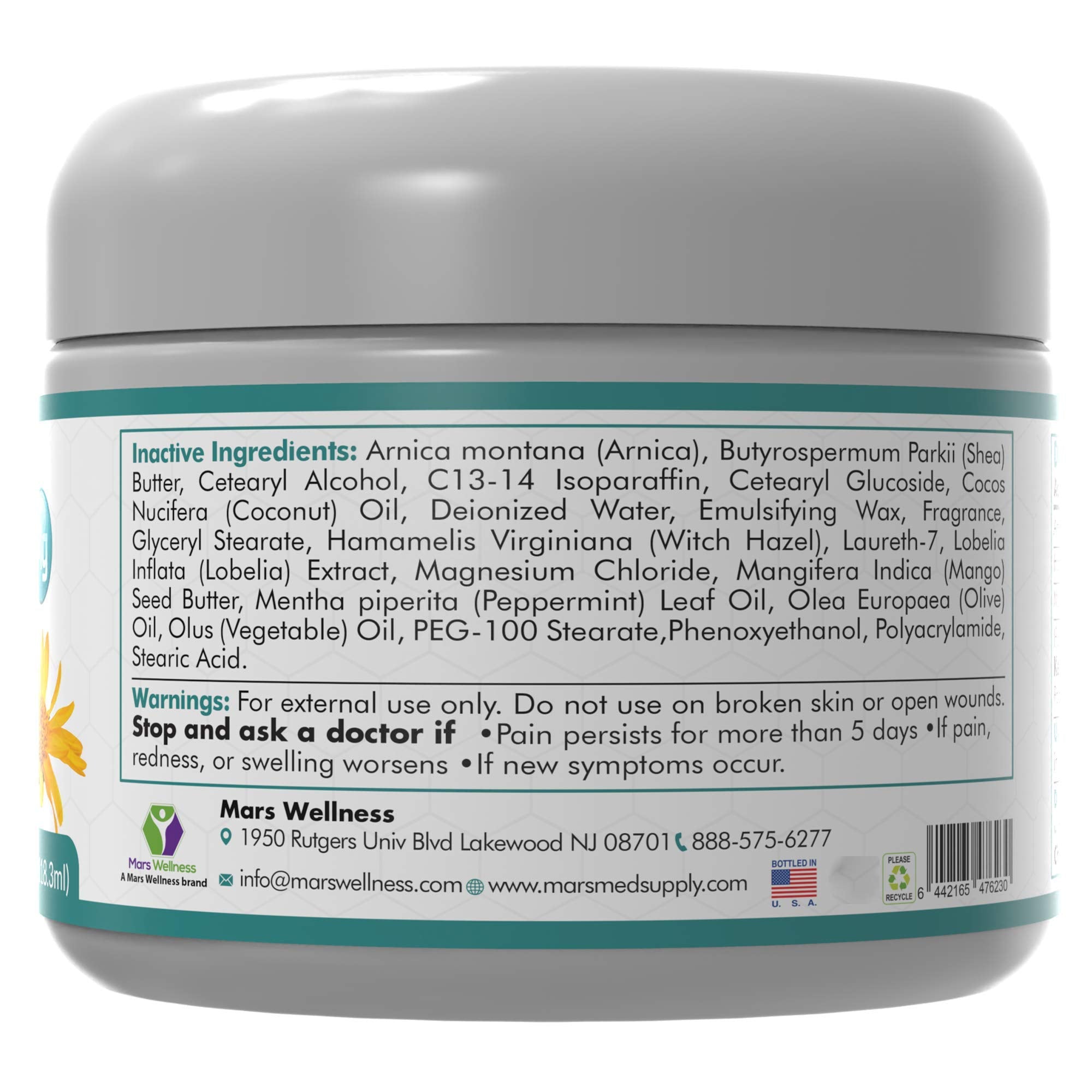 Texture of Mars Wellness magnesium cream being applied to skin