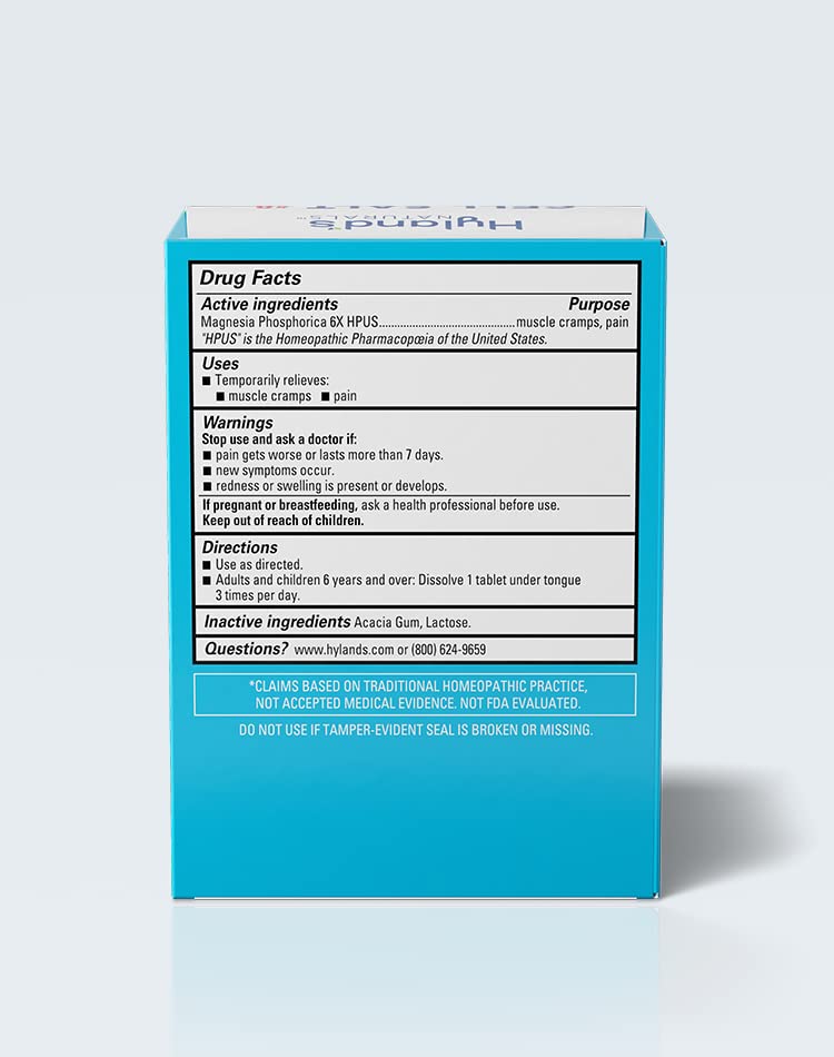 Hyland's Mag Phos 6X homeopathic tablets bottle label