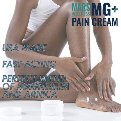 Authentic USA imported Mars Wellness MG+ cream tub studio shot