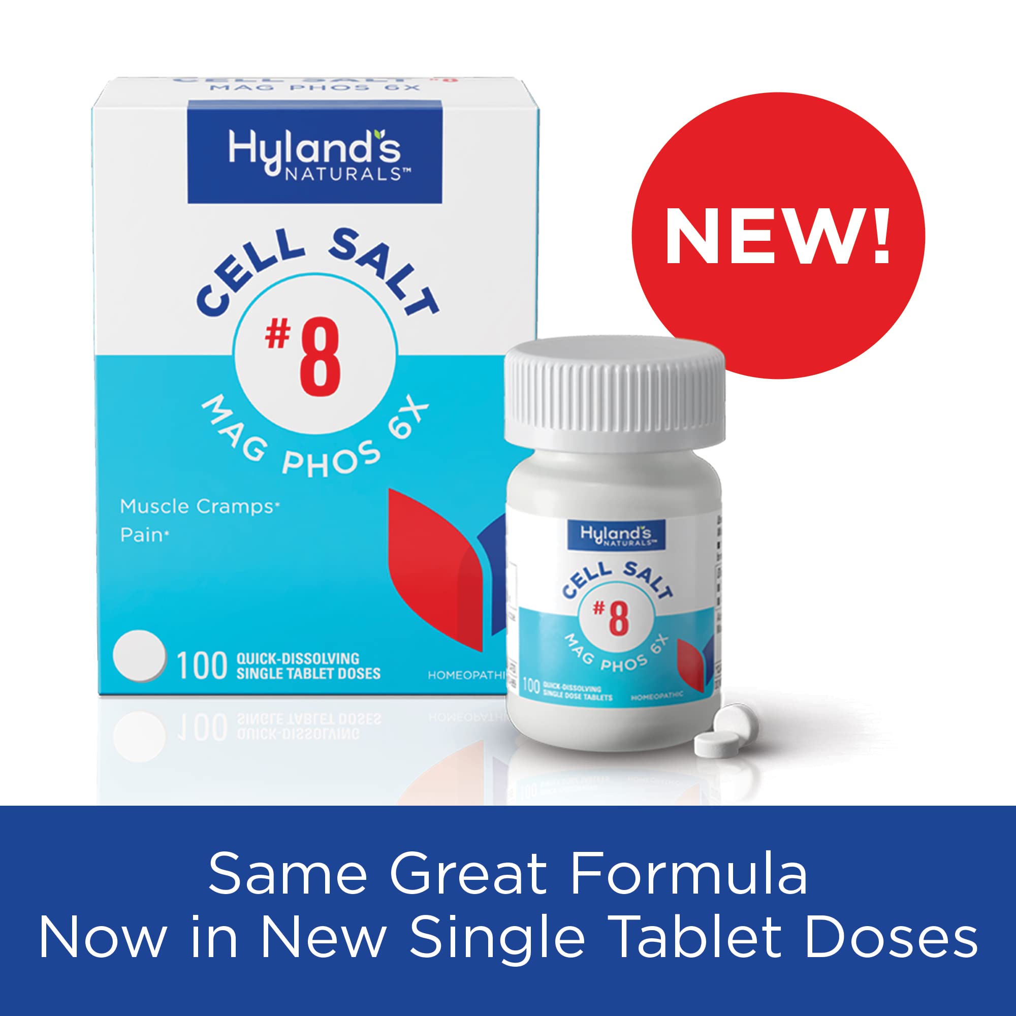 Side profile of Hyland's Cell Salt Number 8 packaging