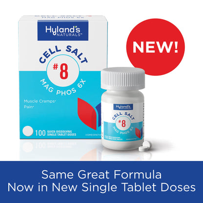 Side profile of Hyland's Cell Salt Number 8 packaging