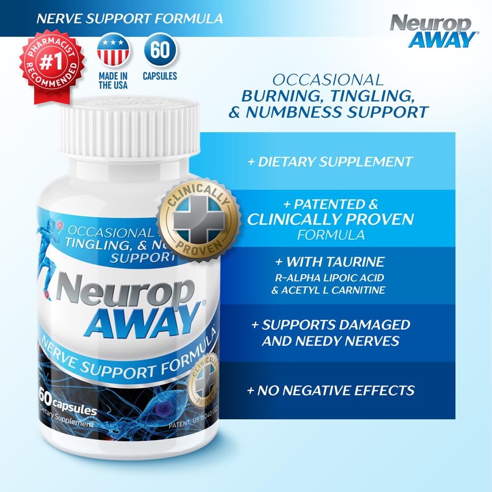 NeuropAWAY capsules bottle showing 60 count branding
