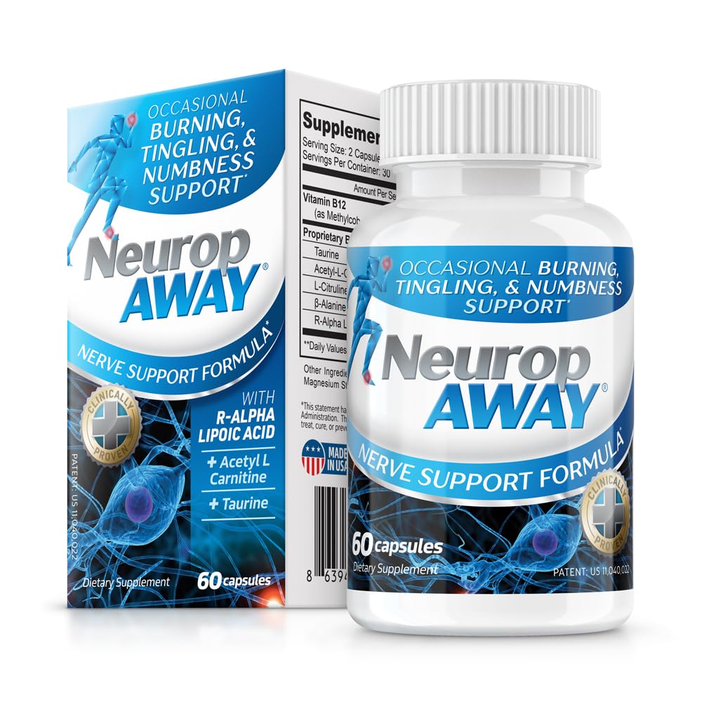 Back of NeuropAWAY bottle with dosage instructions