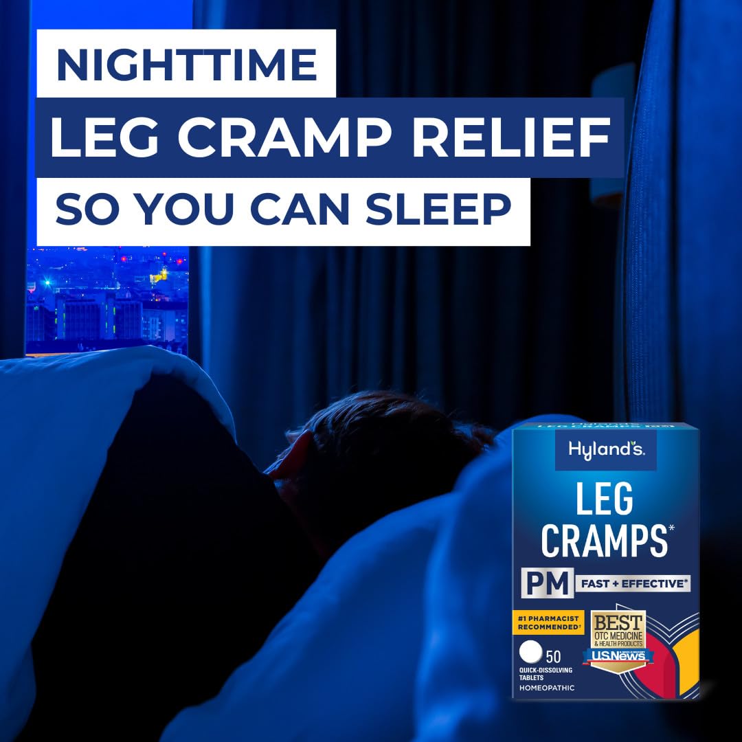 Hyland's Leg Cramps PM packaging showing 200 total tablets