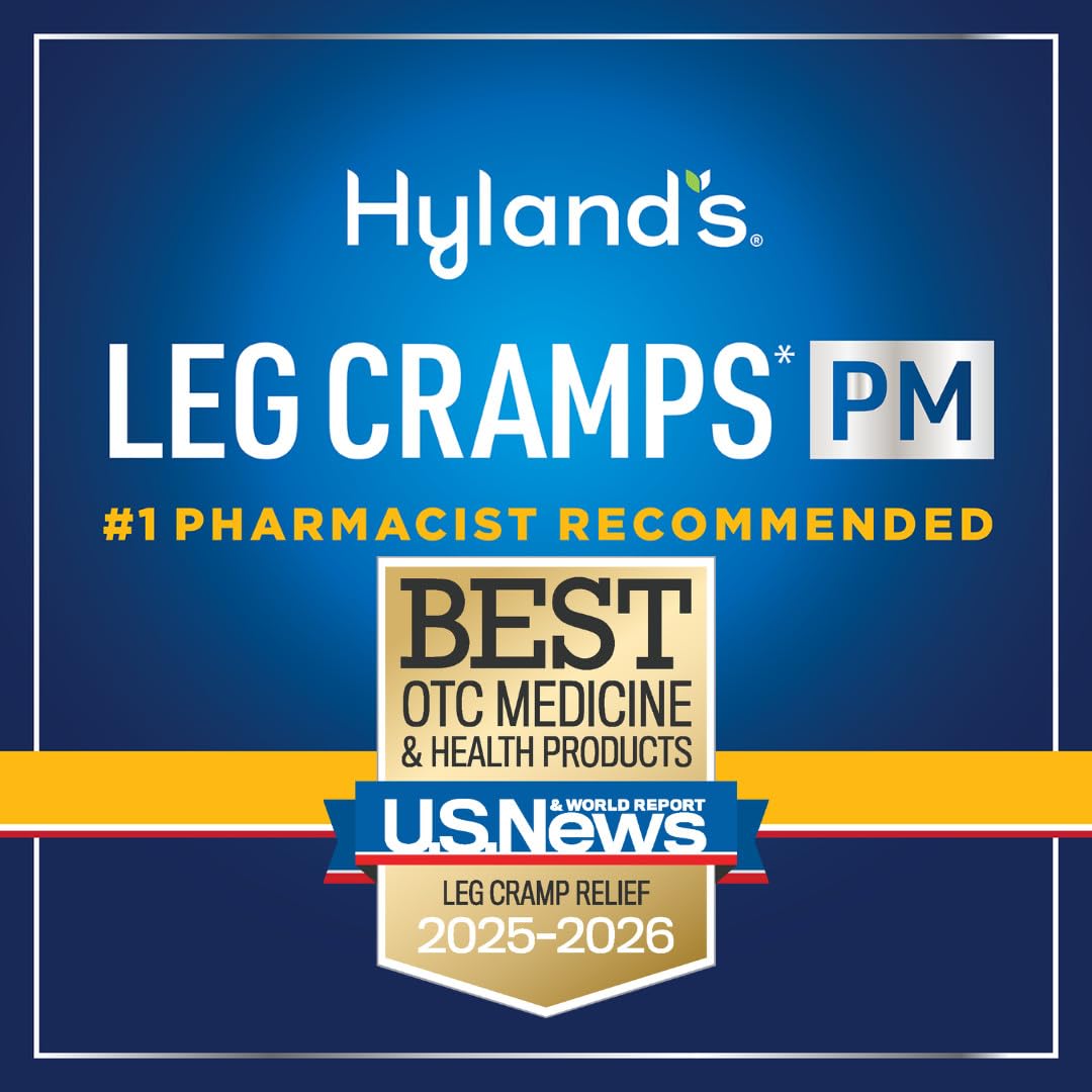 Hyland's Leg Cramps PM 100 count total branding display