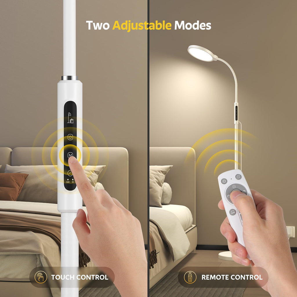 Morfone light therapy lamp adjusted for office desk workspace