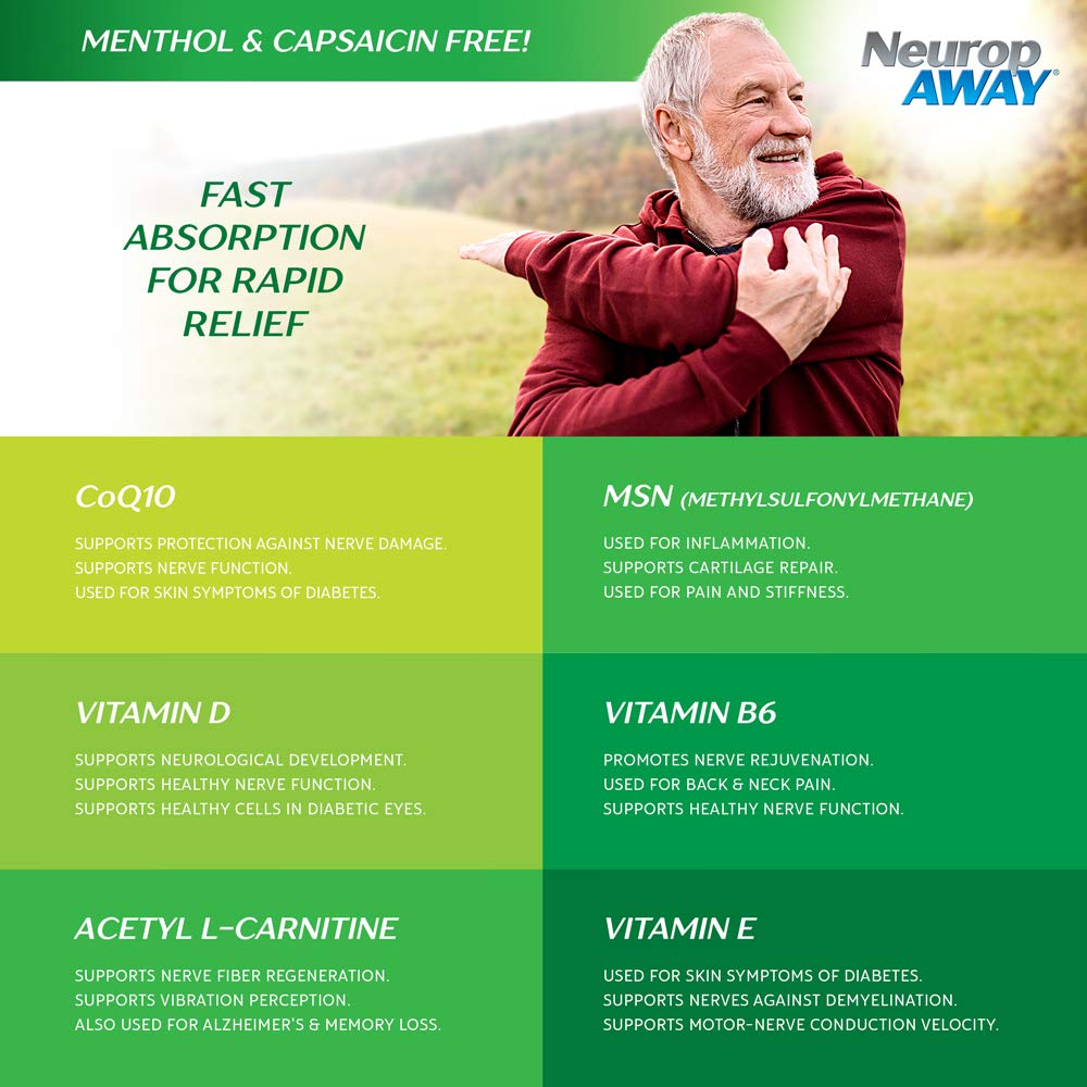 Close up of NeuropAWAY Maximum Strength Gel branding
