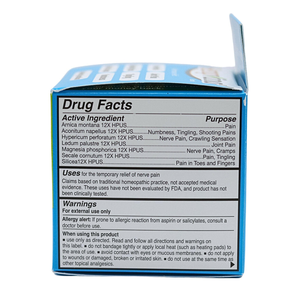Back view of Hempvana nerve relief cream jar with ingredient list