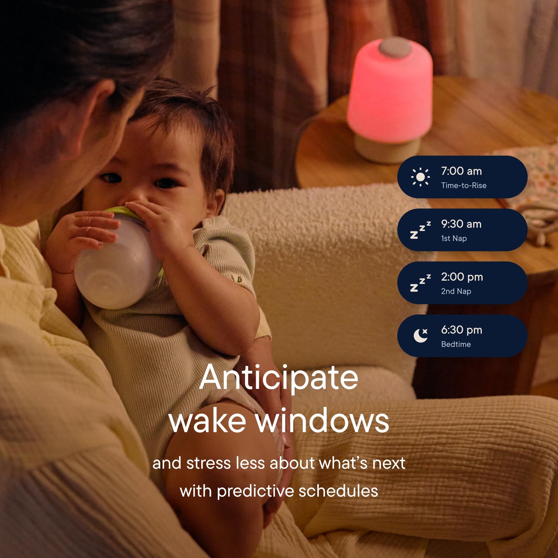 Authentic USA imported Hatch Baby night light packaged box with power adapter and instructions.