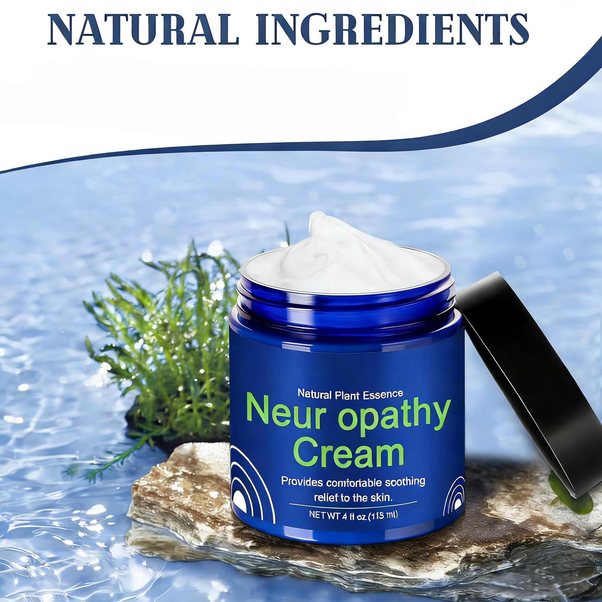 Gillier neuropathy cream packaging for feet and legs
