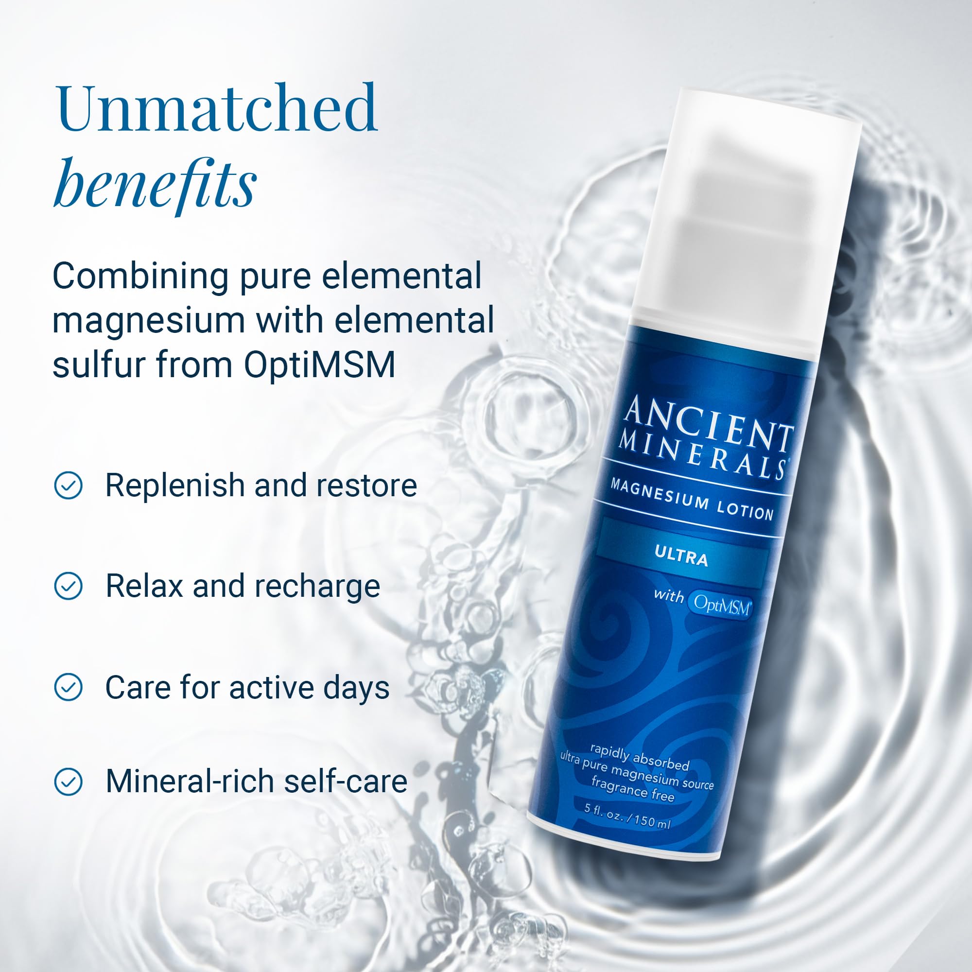 Product label detail highlighting OptiMSM and Zechstein magnesium