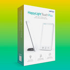 Verilux HappyLight Touch Plus packaging and accessories