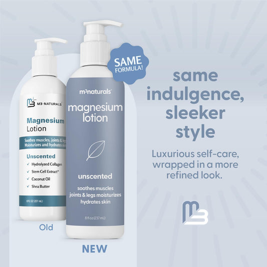 M3 Naturals magnesium lotion pump bottle label details