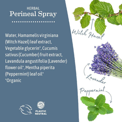 Earth Mama herbal mist for postpartum comfort side view
