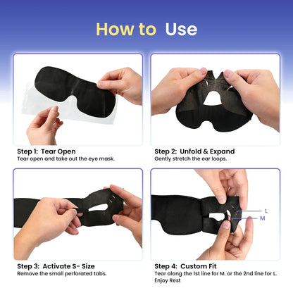 Crouvm sleep masks arranged for travel use