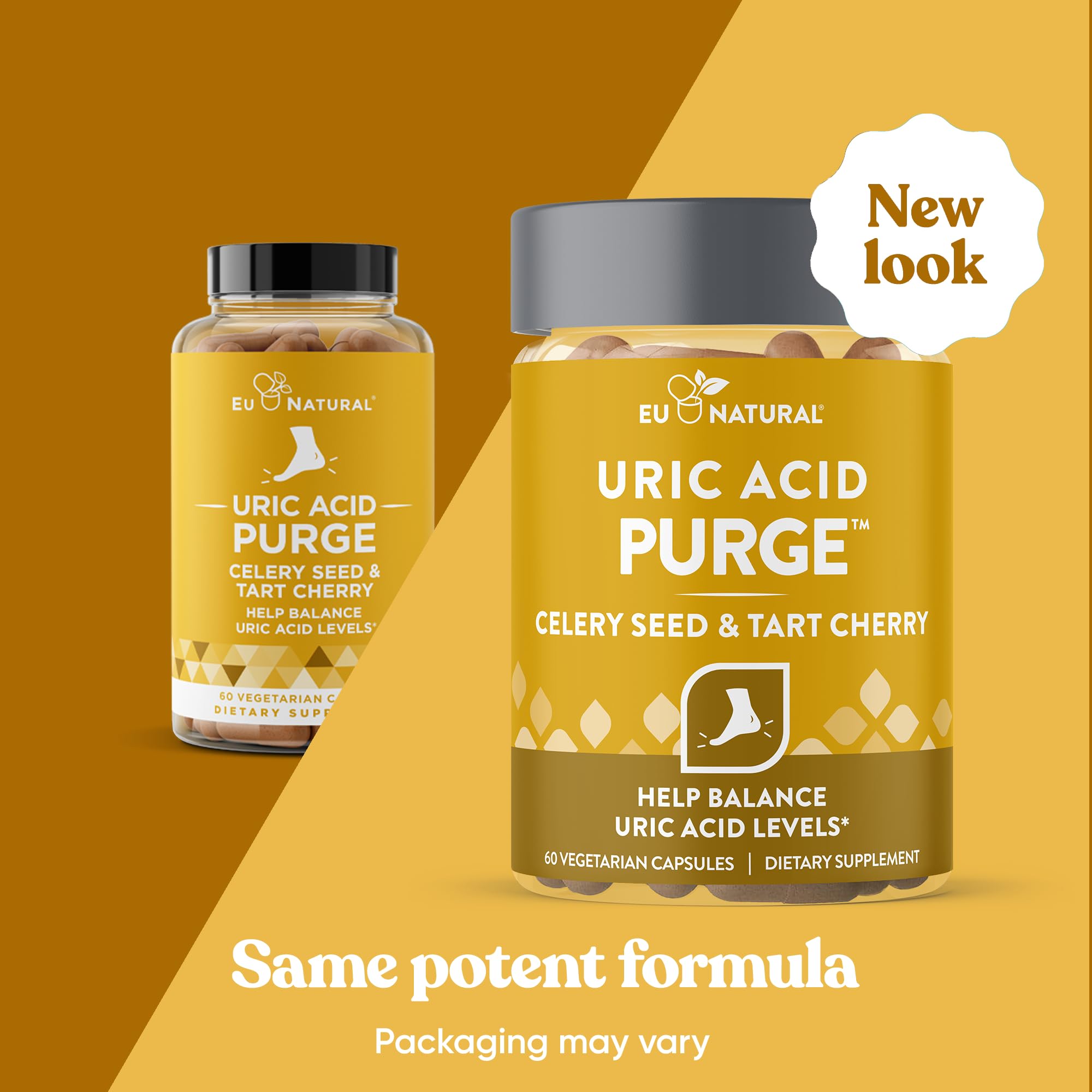 Eu Natural Uric Acid supplement ingredient label