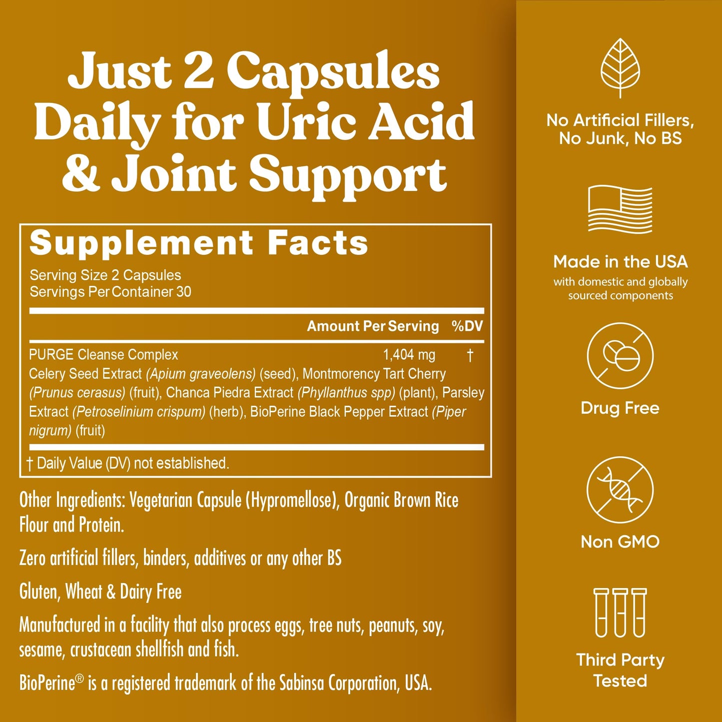 Close up of botanical joint support capsules
